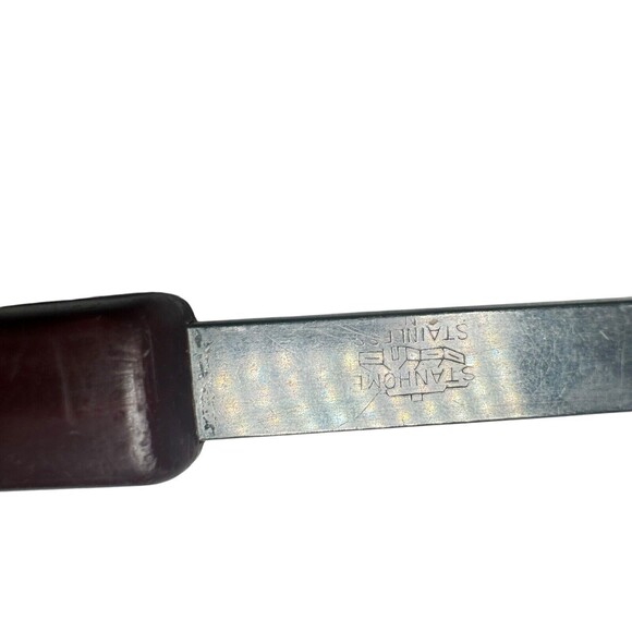 Vintage Stanhome Stainless Slotted Fluted Spatula Strainer and Slotted Spoon - Picture 9 of 16